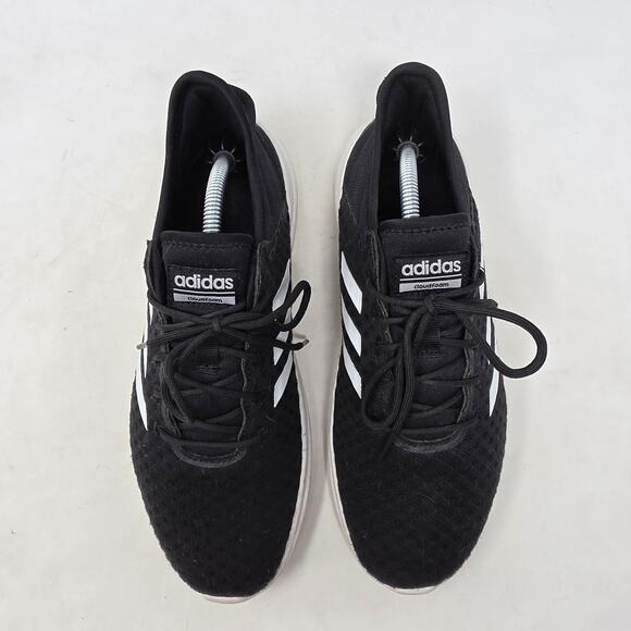 Adidas Cloudfoam Black Mesh Mens 8.5 Sneakers Lightweight Running Training - Picture 4 of 8